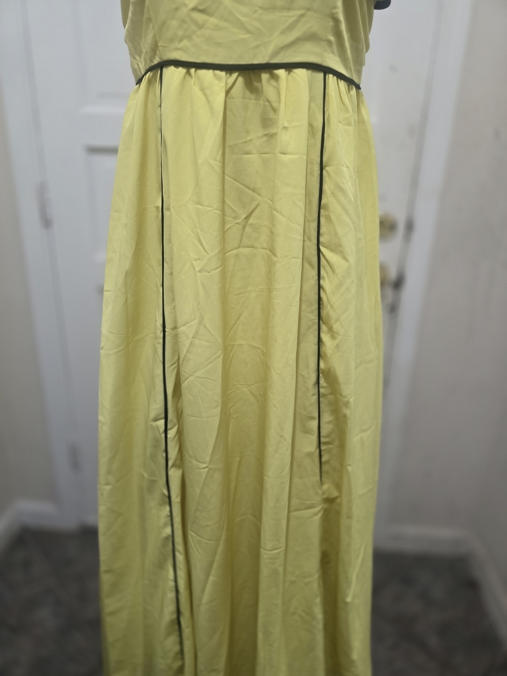 One-Shoulder Lemon Ruffle Maxi Dress - Picture 2 of 10